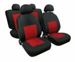 LAMPA Huse scaun auto Sport jacquard, set 8 piese, rosu-negru, universale (LAM54986)