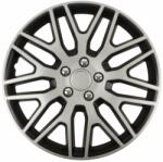 Cridem Set 4 capace roti Cridem Dakar 14 inch argintiu/negru pentru jante auto (CRI1484NCSB)