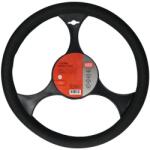 Carpoint Husa volan Carpoint 38 cm, neagra, cauciucata cu finisaj textil (2561502)