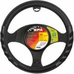 Pilot Husa volan din imitatie piele Spa, M 37-39 cm, negru/gri (LAM32939)