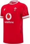 Macron Футболна фланелка Macron Welsh Rugby Union Authentic Home Shirt 2024 Adults - Red/White