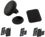 Automax Suport auto magnetic pentru telefon Automax, fixare la grila, negru cauciucat (8211)