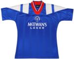 Team Футболна фланелка Team Mens Licensed Retro Football Shirt Rangers - Blue/White