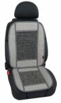 LAMPA Husa universala scaun fata Safari cu margele din lemn, gri, 1 buc (LAM54303)
