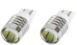 AMiO Bec pozitie LED T10 W5W 12V cu lupa, lumina alba 5600K, set 2 buc AMIO (AM01098)