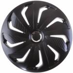 Cridem Set 4 capace roti auto Cridem Wind 15 inch, negru/crom, ABS (CRI1566RCBL)