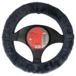 Carpoint Husa volan din lana naturala neagra, 37-39 cm, Carpoint (2510030)