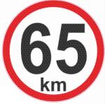 Automax Autocolant reflectorizant limitare viteza 65 km, diametru 150 mm (5201-65)