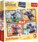 Trefl Vacanța lui Stitch în Hawaii 4în1 34666 Puzzle