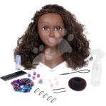 Smoby Fésülhető babafej fodrásznőnek barna hajkoronával My Beauty Styling Head Smoby frizurák készítésére 23 kiegészítővel (SM320318W)