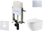 kielle Genesis New - Set pentru montare încastrată, toaletă Oudee, Vortex Rimless+, capac softclose și clapetă Gemini New II, crom lucios 30528SZ59 (30528SZ59)