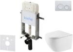 kielle Genesis New - Set pentru montare încastrată, toaletă Oudee, Vortex Rimless+, capac softclose și clapetă Gemini New I, crom lucios 30528SZ56 (30528SZ56)