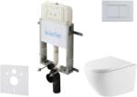 kielle Genesis New - Set pentru montare încastrată, toaletă Oudee, Vortex Rimless+, capac softclose și clapetă Gemini New III, crom lucios 30528SZ62 (30528SZ62)