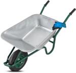 Juskys Roabă zincată 100L cu roată pneumatică și cadru rezistent (21062)