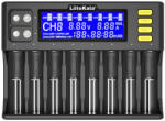 LiitoKala Lii - 8S LCD Akkumulátor töltő - 8 akku párhuzamos töltésére