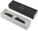 Parker Töltőtoll, arany színű klip, cizellált fekete tolltest, PARKER „Royal IM Premium (ICPRIM11)