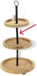 Újszerű! - Fa kínálótál 3 szintes (4601)