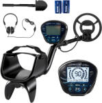 Outsunny Detector de Metale pentru Adulți cu Baterie, Detector Profesionist cu 3 Moduri pentru Aur, Lopată și Căști pentru Căutare de Comori pe Plajă, Impermeabil IP68, Display LCD | Aosom Romania (847-012V00B