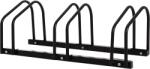 HOMCOM Suport pentru 3 biciclete, depozitare pneuri de 65 mm pe sol sau pe perete, 76 x 33 x 27 cm oțel negru | Aosom Romania (AA0-023V01BK)