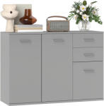 HOMCOM Dulap 3uși+2sertare gri 106x35x76 | Aosom Romania (837-003V00LG) Bufet