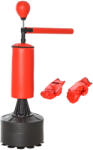 HOMCOM Sac de Box Ajustabil pe Înălțime, Bară Rotativă și Bază Umplută, 88x48x155-205 cm, Roșu (A91-100) Sac de box