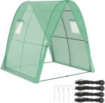 Outsunny Sera cu Arc, Saci de nisip și Acoperiș din Plastic, 2 Uși Glisante, Ferestre din Plasă, portabil, 1, 8 x 1, 8 x 2 m, Verde | Aosom Romania (84H-247V01GN)