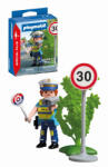 Playmobil - Figurina politist cu radar (PM72029) - roua