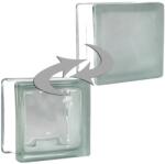 Fuchs Design BM Wolke üvegtégla egy oldalon szatinált 11, 5 cm x 11, 5 cm x 8 cm fehér