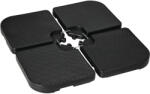 Outsunny Bază Outsunny pentru Umbrelă Set 4 Bucăți Stivuibile cu Mânere Integrate, în HDPE, 99.7x99.7x8.3 cm, Negru