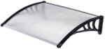Strend Pro Műanyag előtető, Strend Pro DIY501, 150 x 100 cm, fekete tartóelem, polikarbonát tetőpanel, alumínium erősítőrúd, egymás mellé illeszthető (TC2212327)