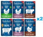 Butcher's Original Vegyes Ízek 12x400g mártásban (marhahússal, pulykával) zselében (csirkével, bárányhússal) pástétomban (bendővel, csirkével és bendővel)