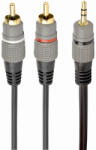 Gembird CCA-352-2.5M audio kábel 2, 5 M 2 x RCA 3.5mm Fekete (CCA-352-2.5M)