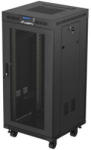 Lanberg Standing 19" 24U Rack Installation Cabinet 600×600 FF01-6624-23B Perforated Door with LCD (Flat pack) V2 (FF01-6624-23BL)