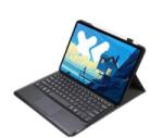 Gigapack Tok álló, bőr hatású (FLIP, bluetooth billentyűzet, asztali tartó, QWERTY, angol nyelvű) FEKETE Lenovo Idea Tab Pro (TB373FU) WIFI (GP-168544) - aqua