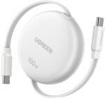 UGREEN L531 USB-C - USB-C kábel, PD 100 W, behúzható, 1 m (fehér) (95673) - boxon
