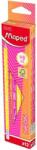 Maped Grafitceruza radírral, HB, háromszögletű, MAPED BlackPeps Neon, vegyes színek 12db/doboz (853717)