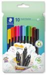 STAEDTLER Tűfilc készlet, 0, 3 mm, STAEDTLER "Triplus 334", 10 különböző szín (334 C10) - patronbolt