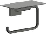 Hansgrohe AddStoris S WC-papír tartó polccal, Szálcsiszolt Fekete Króm 41789340 (41789340)
