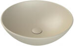 CeraStyle ZERO - PULTRA ültethető - Top Counter - porcelán mosdó - O - MATT BÉZS - Ø 46 cm (OC052E81W07) - watermarkt