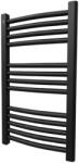 WENTOREX Arcos Central 500/1500 vízteres, ívelt törölközőszárító radiátor (matt fekete - 500 mm)