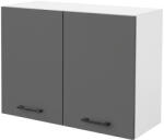 Leziter Praktik 80 felső szekrény 2 ajtós, fehér-antracit (PR80F2AFHAN) - everyo