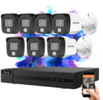 HIKVISION HiLook TurboHD-TVI 7 kamerás kamerarendszer 5MP színes éjszakai képpel