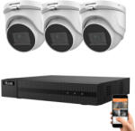 Hikvision HiLook 5 megapixeles 3 dome kamerás rendszer 30 méteres látótávolsággal