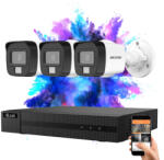 HIKVISION HiLook TurboHD-TVI 3 kamerás kamerarendszer 5MP színes éjszakai képpel