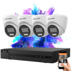 HIKVISION HiLook TurboHD-TVI 4 kamerás dome kamerarendszer 5MP színes éjszakai képpel
