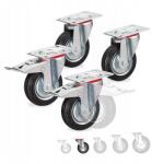 Relaxdays 4 db-os 100 mm-es torziós szállítókerék készlet nagy teherbírású K1S019 (10031410)