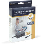 Delight Univerzális hálózati notebook töltő, Type-C, 5-20V, 90W (55062)