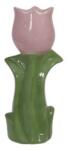  Váza tulipán kerámia 20, 5cm rózsaszín/zöld (379541)