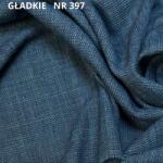  Ruhaszövet, sötétkék-türkiz melange (gładkie 397)
