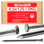  Építőszeg fához 4, 5x125mm csomag 5kg típus sima, acél (4,5/125 G LUZ ( 5 KG ))